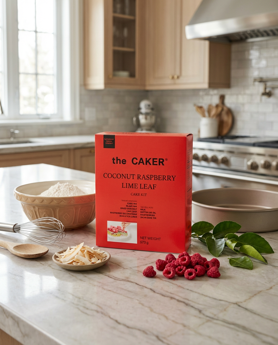 Coconut Raspberry Lime Leaf Cake Kit
