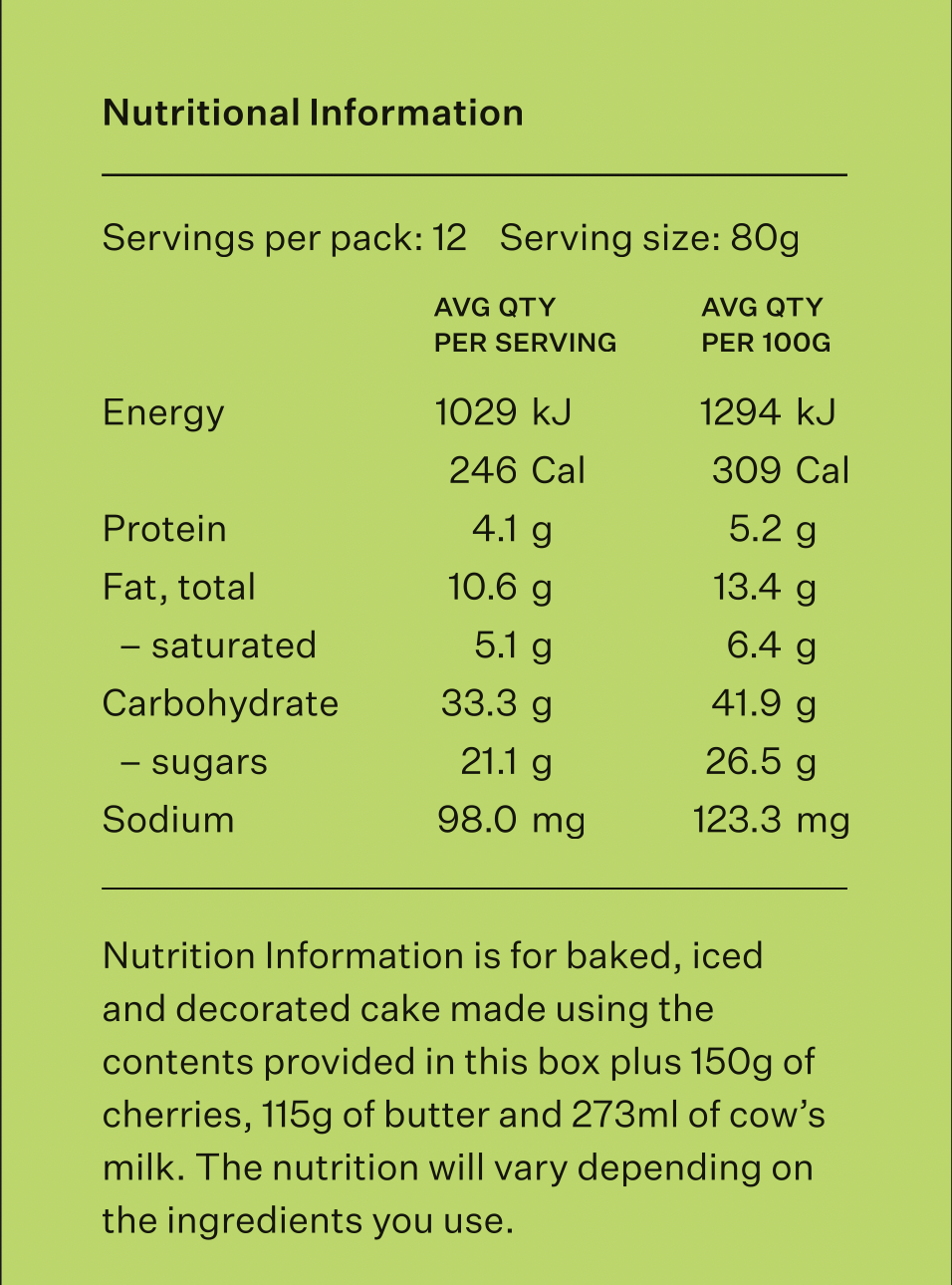 Matcha Cherry Cake Kit with Thea